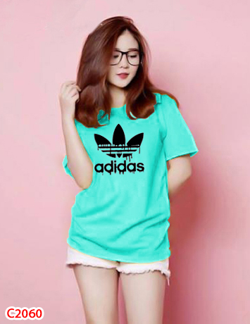 Áo thun nữ in logo Adidas - C2060